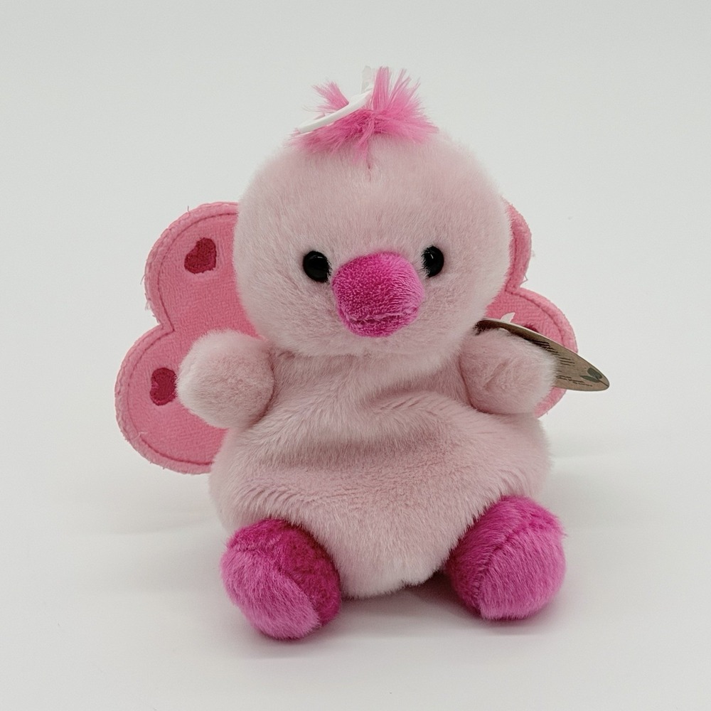 Aurora Palm Pals Freya Peacock 5" Pink Valentine Plush 77221 Retired HTF